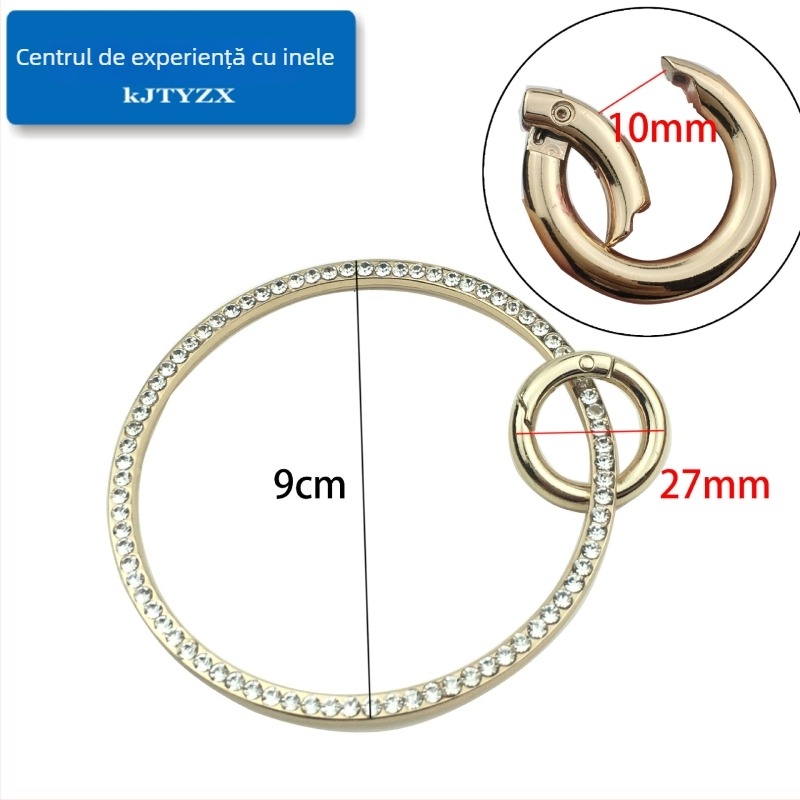 Koujin cadru circular pentru geantă – fier, etichetă privată licențiată, seria Koujin, design: brățară circulară, cu cataramă inel cu arc
