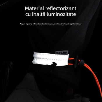 Bandă pentru picior pentru bicicletă ESLNF cu bandă din nailon, material reflectorizant, construcție elastică și cataramă reglabilă
