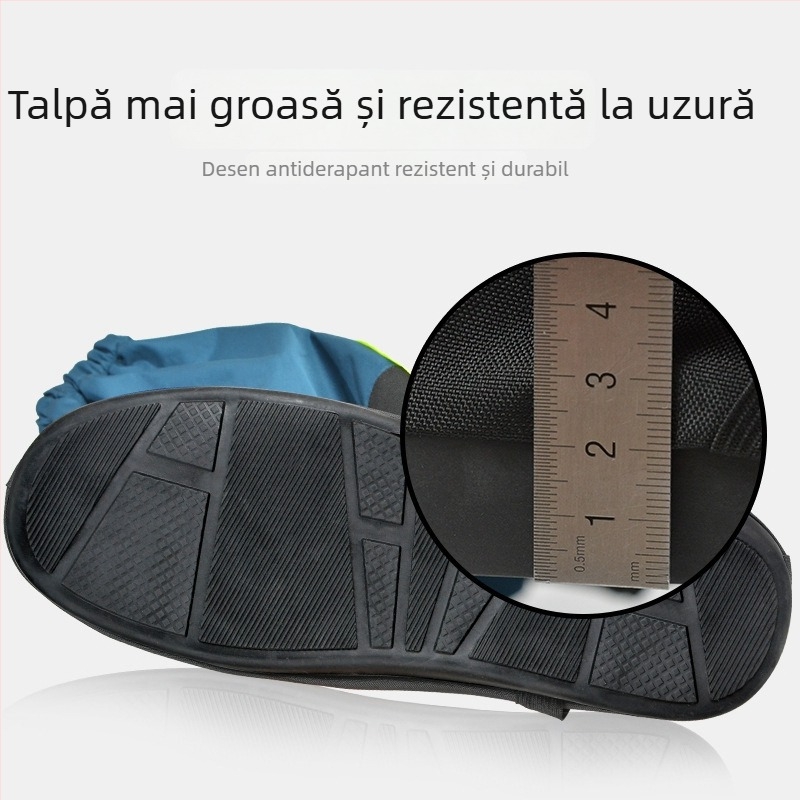 Protector de încălțăminte pentru drumeții – impermeabil, rezistent la ploaie, talpă întărită; material: țesătură laminată în trei straturi + 500D Oxford; pentru bărbați și femei