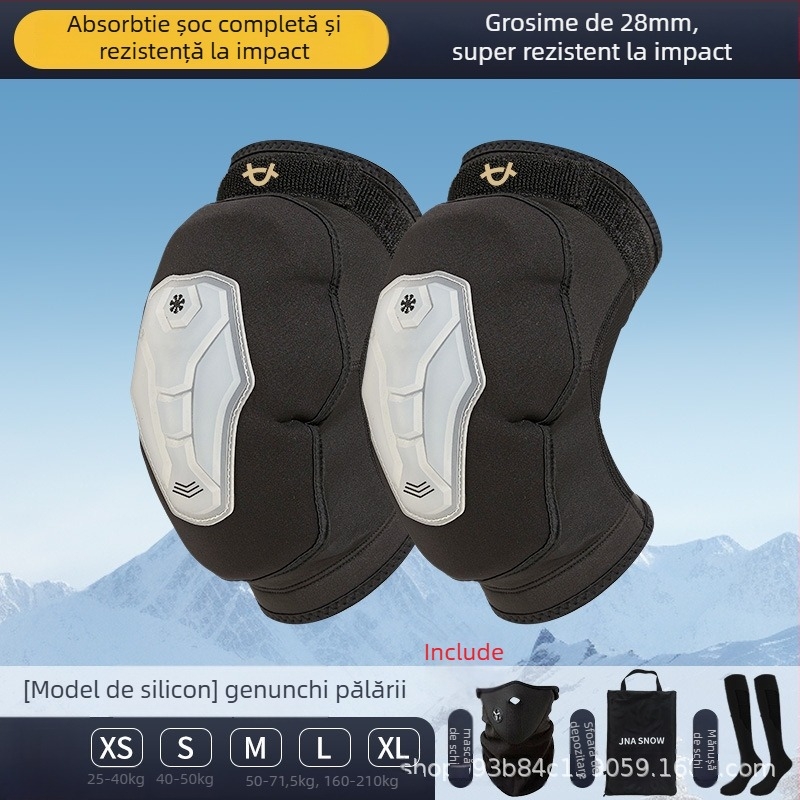 Echipament protector intern pentru schi, cu protecții de șolduri și genunchi, material silicon-lycra, pentru bărbați și femei, pentru schi și snowboard