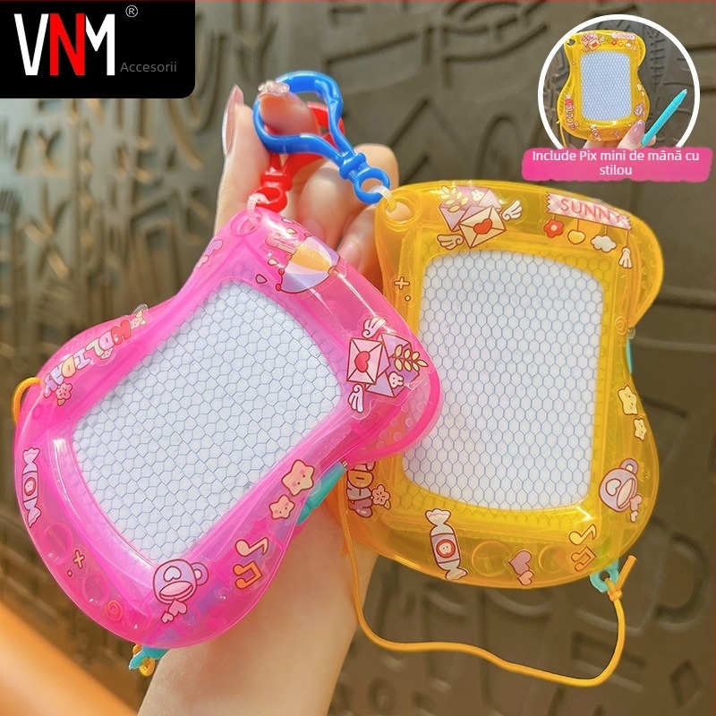 VNM Mini Tablă Magnetică de Scriere – Breloc, Plastic, Ambalaj Individual, Gata de Cadou, Pandantiv Drăguț pentru Studenți