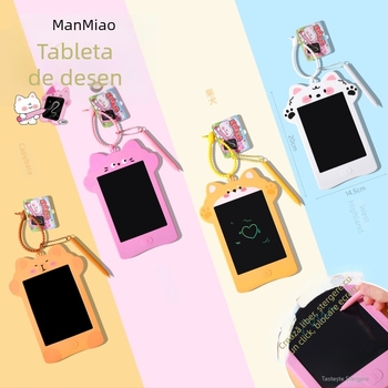 Graceful Tablă LCD ștergătoare cu breloc, stil desen animat, din plastic