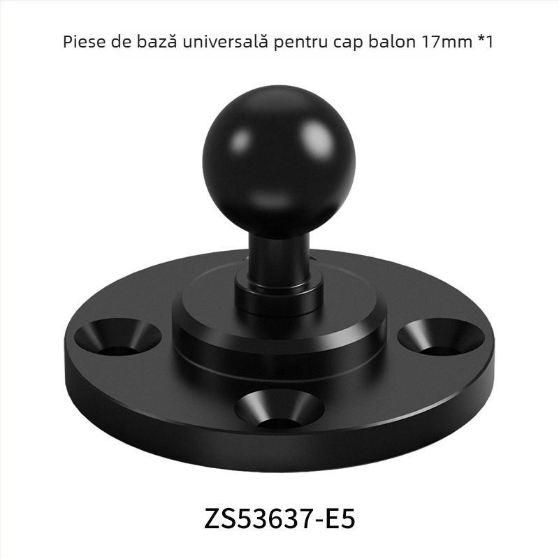 Suport cu flanșă pentru GoPro, cu cap sferic de 1/4 inch — aliaj de aluminiu, montaj pe perete sau pe birou, sarcină maximă 2-5 kg.
