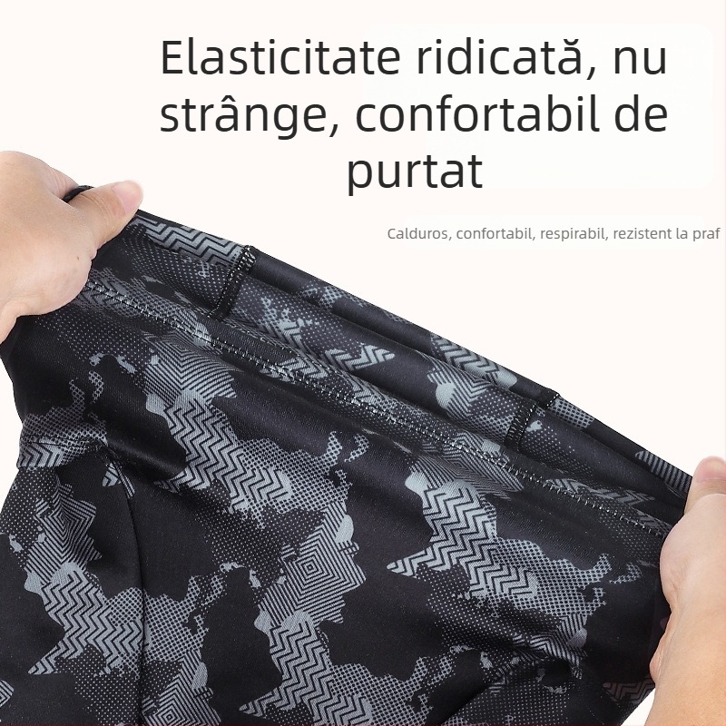 Mască pentru ciclism - Camuflaj, Termică, Rezistentă la vânt, Căptușită cu fleece, Poliester