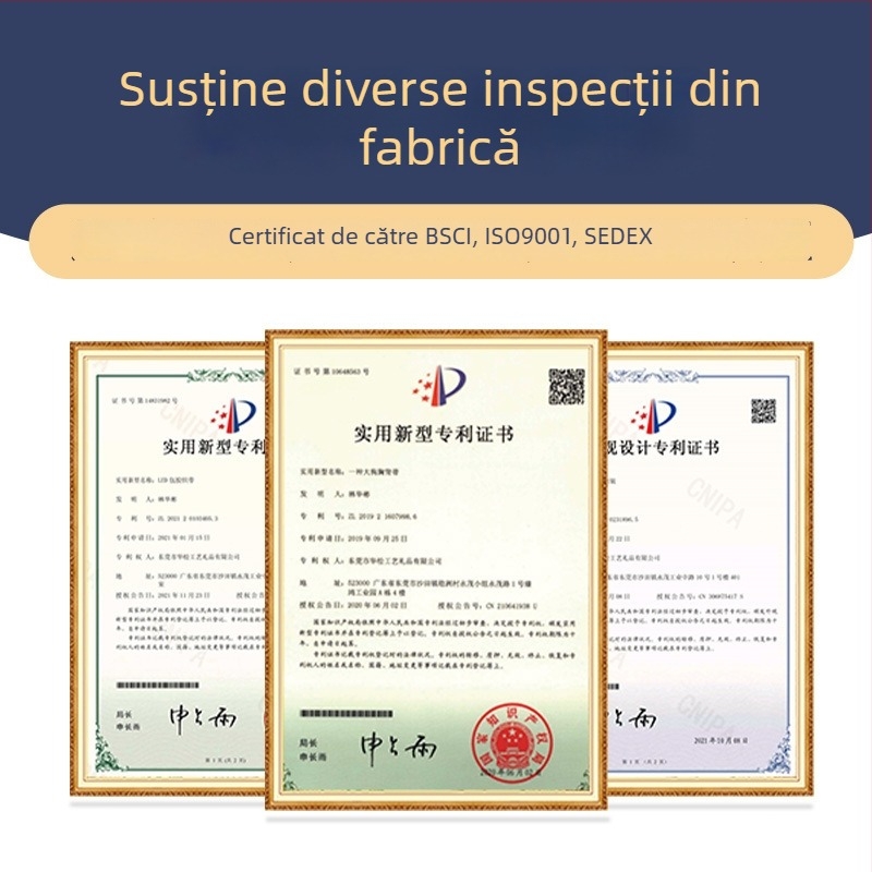 Set de lesă pentru câini din nailon, tip I, reglabilă pe piept și spate, din trei piese, retractabilă, marca Huasong