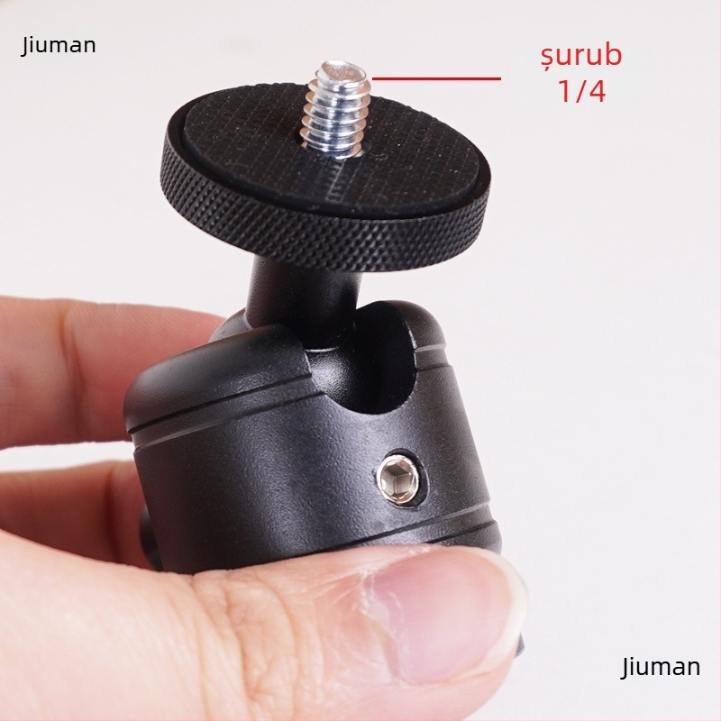 Suport de proiector pentru tavan, cu cap metalic sferic, reglaj universal, filet standard 1/4, 6 mm