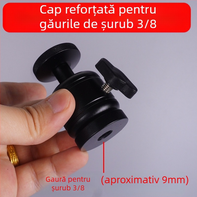 Suport de proiector pentru tavan, cu cap metalic sferic, reglaj universal, filet standard 1/4, 6 mm