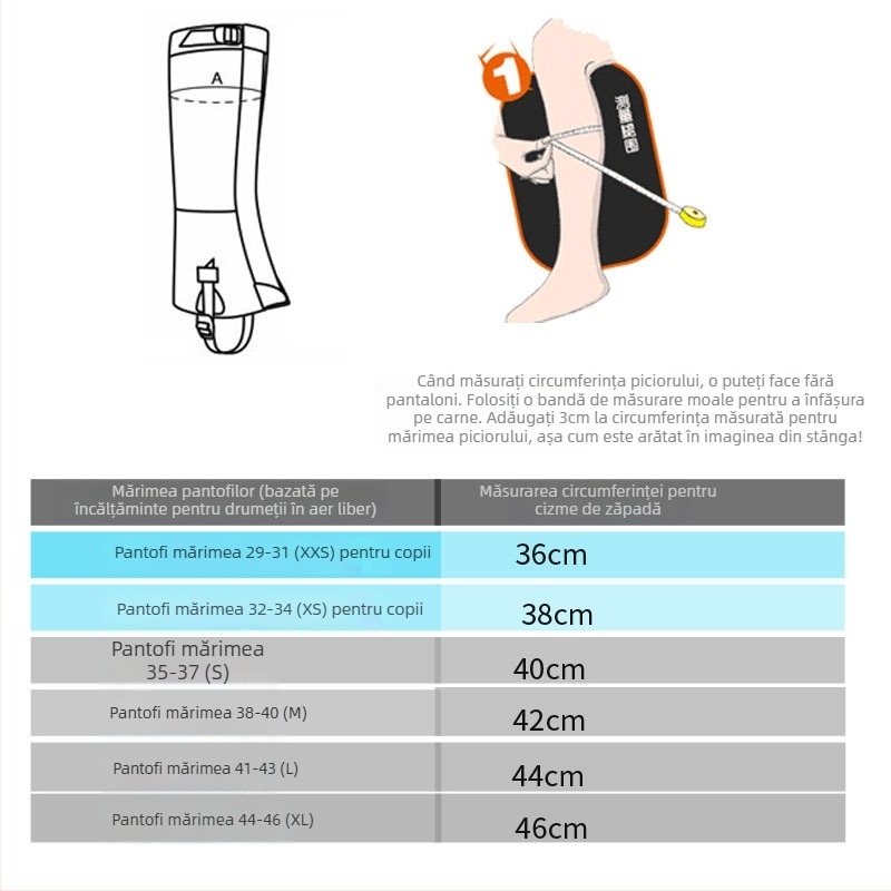 Gaitere de schi pentru exterior și acoperitoare de picioare – material din lemn – mărimi XS–XXL – pentru primăvară