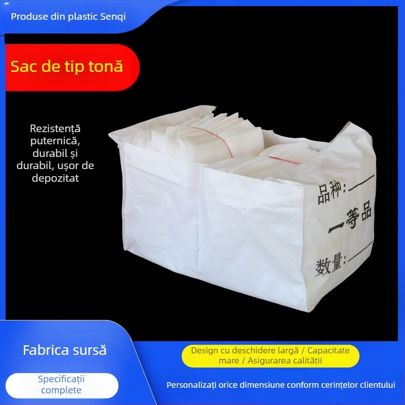 Ton Bag cu fund deschis, țesătură compozită, material PP, personalizat, robust la uzură pentru ciment, furaje, substanțe chimice, alimente