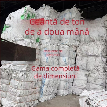 Sac textil din plastic țesut, pentru ambalare de transport, cu patru inele de ridicare, fără imprimare