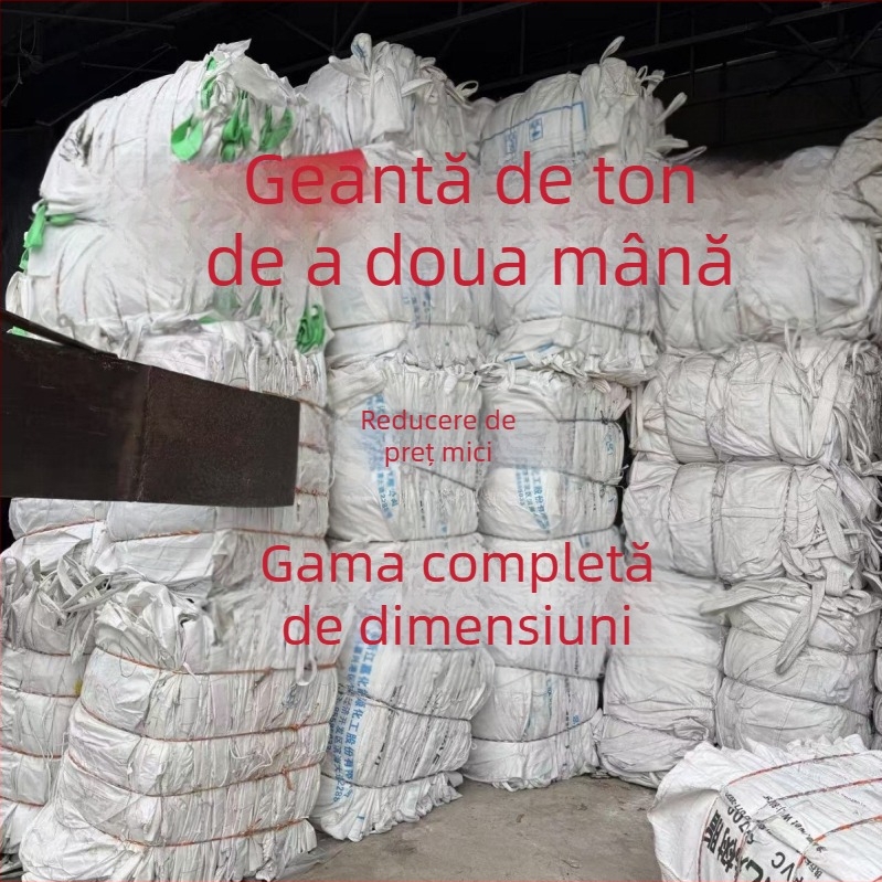 Sac textil din plastic țesut, pentru ambalare de transport, cu patru inele de ridicare, fără imprimare