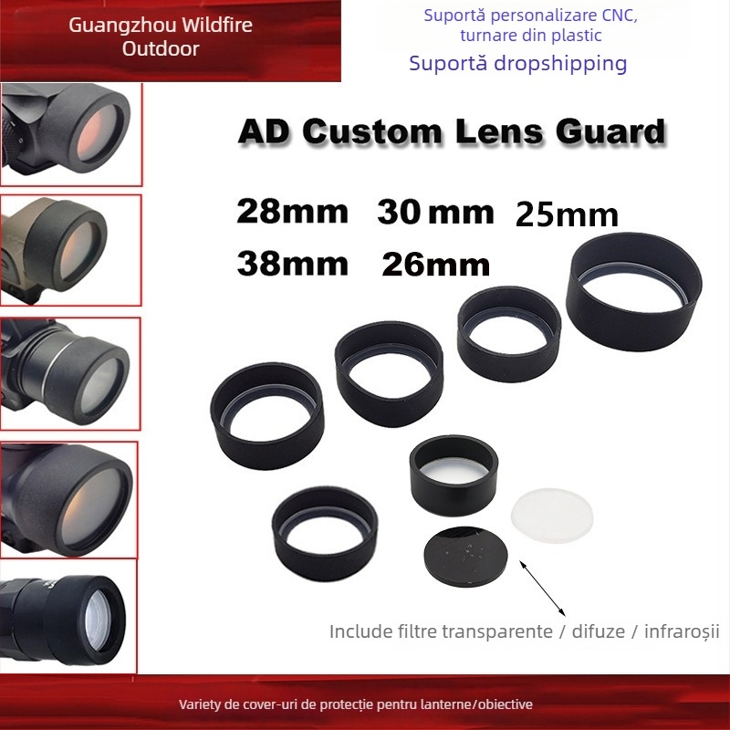 Capac de protecție pentru lanternă compatibil cu T1/T2/X300V/X400V/SRO/MRO, din plastic, control prin forță