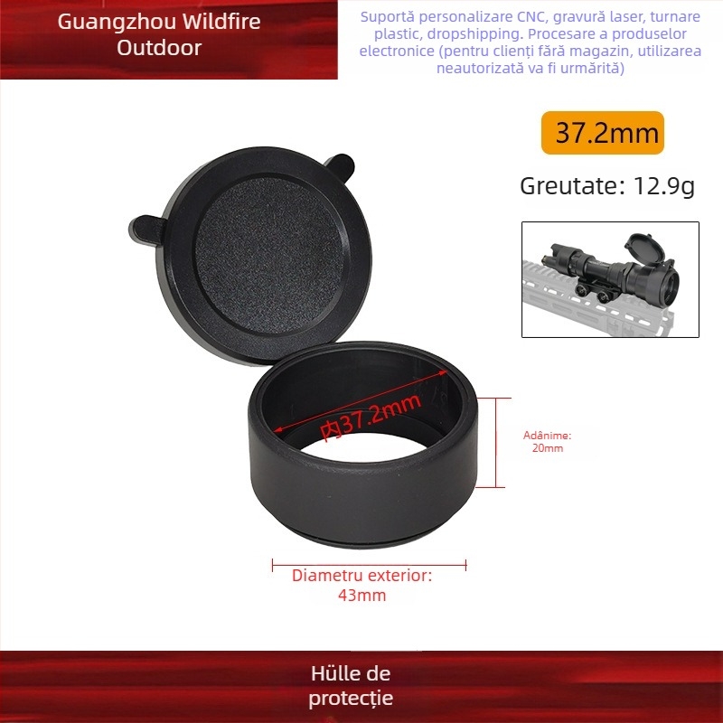 Capac de protecție pentru lanternă compatibil cu T1/T2/X300V/X400V/SRO/MRO, din plastic, control prin forță