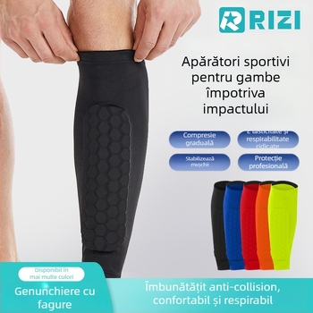 RIZI Colanți cu protecție pentru gambe – protector pentru gambe, Spandex, Adult, fotbal