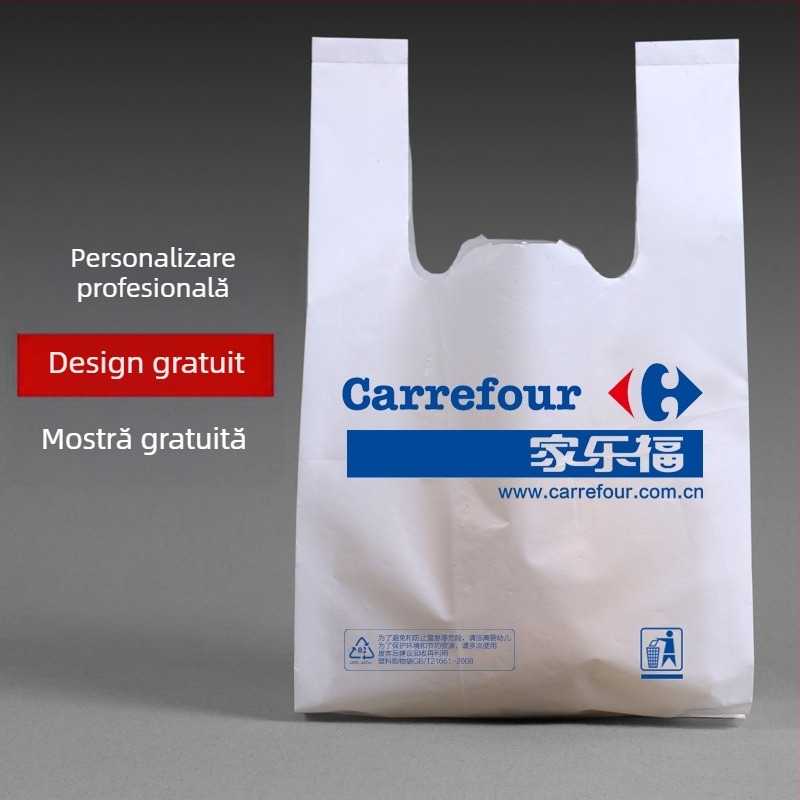 Pungă din plastic de unică folosință cu zâmbet pentru ambalarea alimentelor și cumpărături, strat dublu gros, origine Anhui, brand Profits