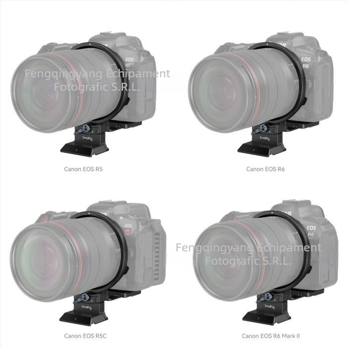 Kit placă de montaj rotativ pentru seria EOS R, pentru filmare orizontală și verticală — aliaj de aluminiu