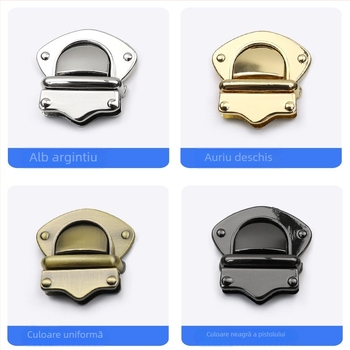 Încuietoare pentru bagaje, design metal Duck Tongue, corp din aliaj de zinc, seria Package lock, acoperire electroplacată