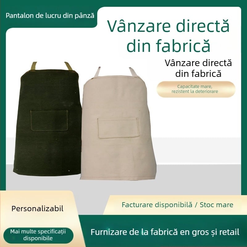 Apron de sudură din pânză – ignifug, anti-stropire, protecție industrială; Marca: Yuhua canvas; Material: poliester; Greutate: 0.1 kg; Utilizare: sudură.