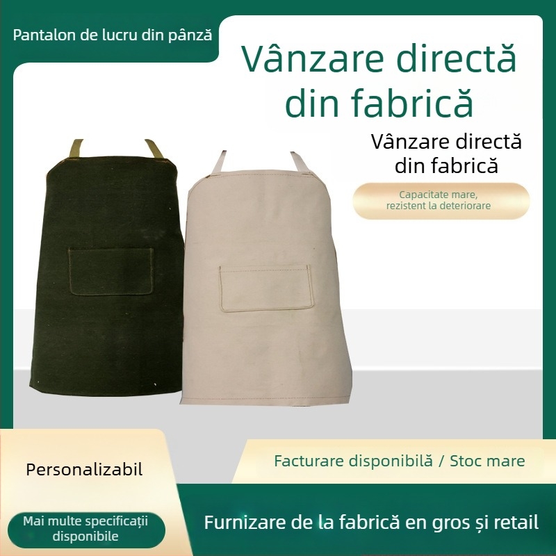 Apron de sudură din pânză – ignifug, anti-stropire, protecție industrială; Marca: Yuhua canvas; Material: poliester; Greutate: 0.1 kg; Utilizare: sudură.