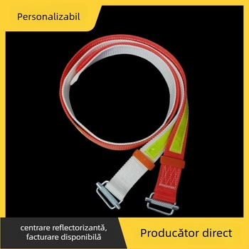 Centură de siguranță pentru minerit cu bandă reflectorizantă, lungime 1,2 m, curea din polipropilenă, frânghie din nylon, capacitate 100 kg