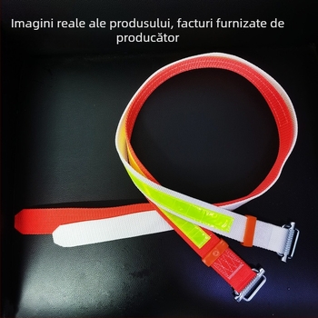 Centură de siguranță pentru minerit cu bandă reflectorizantă, lungime 1,2 m, curea din polipropilenă, frânghie din nylon, capacitate 100 kg