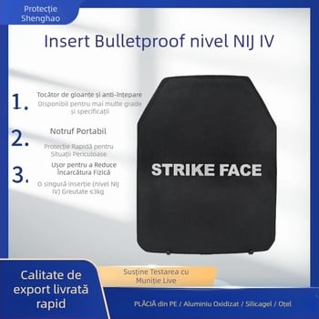 Placă de insertie pentru vestă tactică, NIJ IV, Aramid IIIA/NOMEX IIIA, 1–3,3 kg, pentru antrenamente de protecție și jocuri CS
