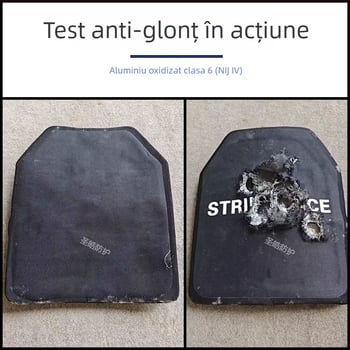 Placă de insertie pentru vestă tactică, NIJ IV, Aramid IIIA/NOMEX IIIA, 1–3,3 kg, pentru antrenamente de protecție și jocuri CS