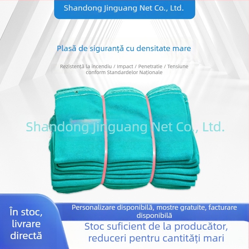 Plasă de protecție pentru construcții, cu ochiuri dense, pentru schele, ignifugă, protecție anti-căderi și praf