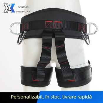 Centură de siguranță pentru cățărare în aer liber, curea din poliester și frânghie din poliester, lungimea frânghiei 1,5 m, model ZYP-03