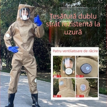 Combinezon de protecție pentru viespi, model nou 2025, set complet cu ventilator detașabil și material respirabil