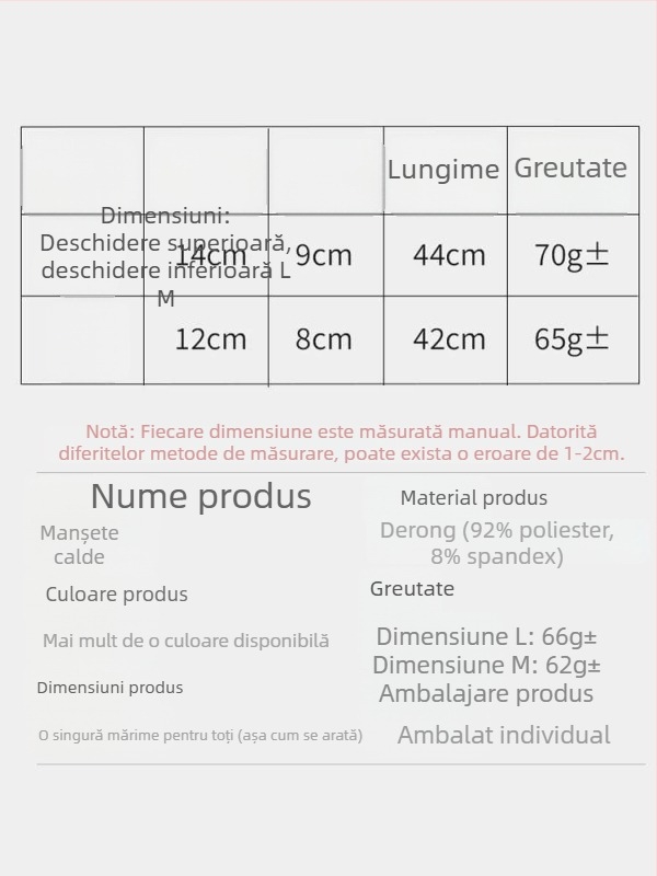 Manșete Velur Derong pentru brațe cu benzi anti-alunecare încorporate pentru protecția articulațiilor, pentru sporturi în aer liber