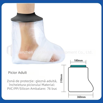 Protecție impermeabilă pentru ghips la picior pentru baie