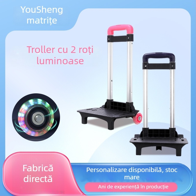 Win Suport din aluminiu pliabil, detașabil, pentru bagaje și rucsac, model Flash trolley, reduce povara