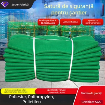 And Letter Plasă de siguranță pentru șantier, plasă densă, ignifugă, anti-cadere, certificat conform standardului național