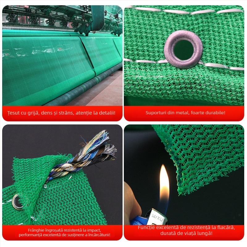 And Letter Plasă de siguranță pentru șantier, plasă densă, ignifugă, anti-cadere, certificat conform standardului național