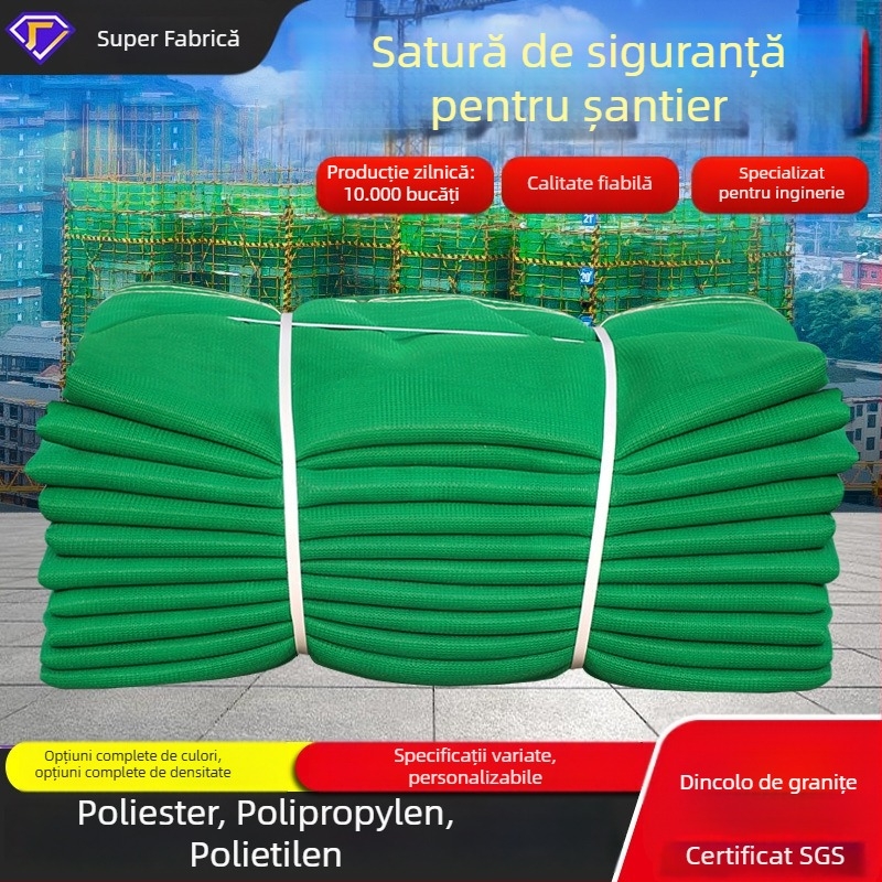 And Letter Plasă de siguranță pentru șantier, plasă densă, ignifugă, anti-cadere, certificat conform standardului național