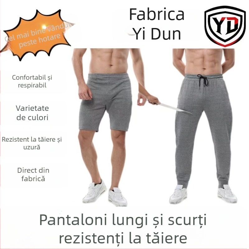 Pantaloni lungi și pantaloni scurți din PE, protecție anticutită, rezistenți la înțepare și abraziune, îmbrăcăminte de lucru pentru construcții din sticlă