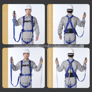 Ham de siguranță pentru corp întreg pentru lucru la înălțime, în stil european cu cinci puncte, electrician, protecție împotriva căderilor, poliester, seria LPTZYC10