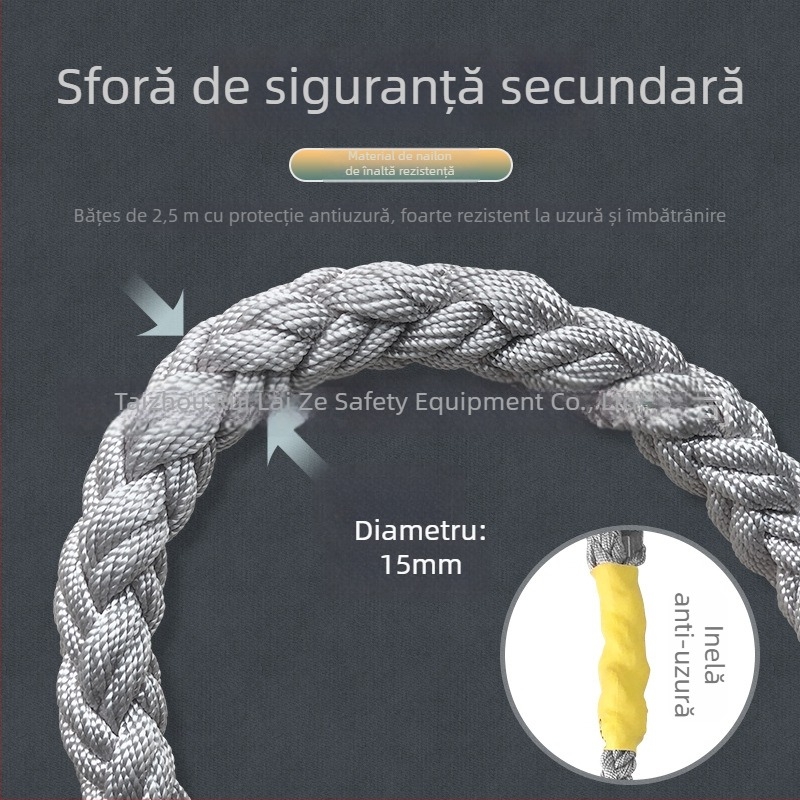 Ham de siguranță pentru corp întreg pentru lucru la înălțime, în stil european cu cinci puncte, electrician, protecție împotriva căderilor, poliester, seria LPTZYC10