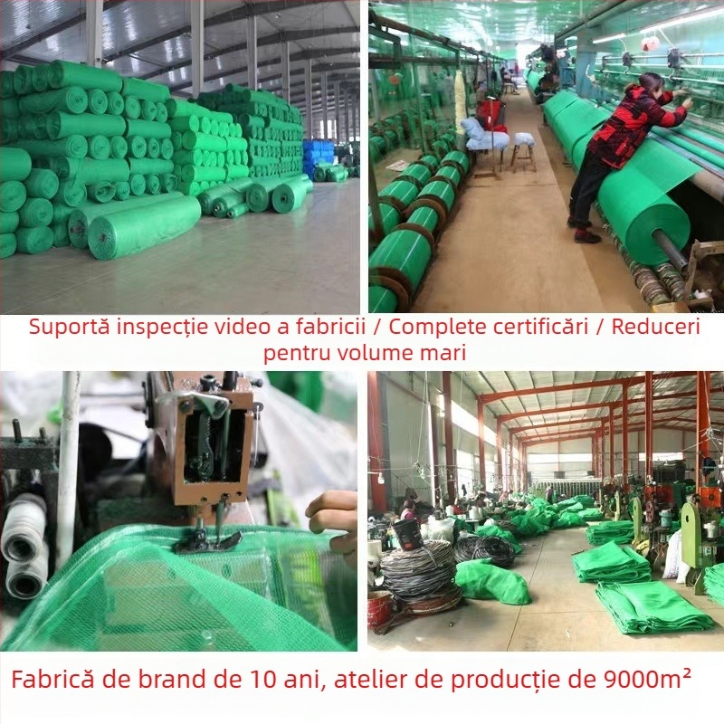 Plasă de siguranță ignifugă – polietilenă, protecție cu cadru exterior pentru șantier (Model: Plasă de siguranță; Rezistență: 100)