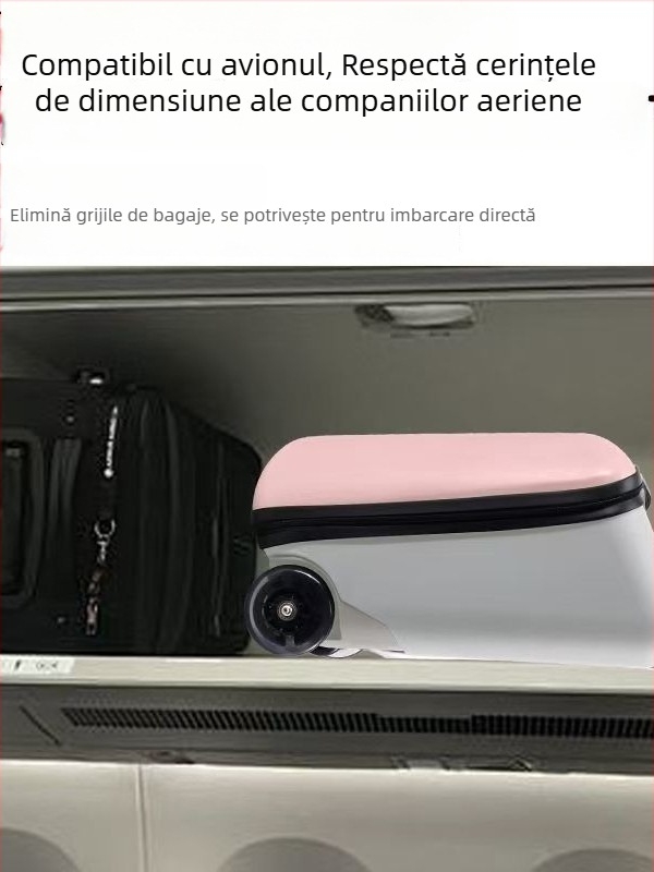 Valiză pentru copii demontabilă cu funcție de șezut, unisex, roți universale, greutate aproximativ 3–5 kg