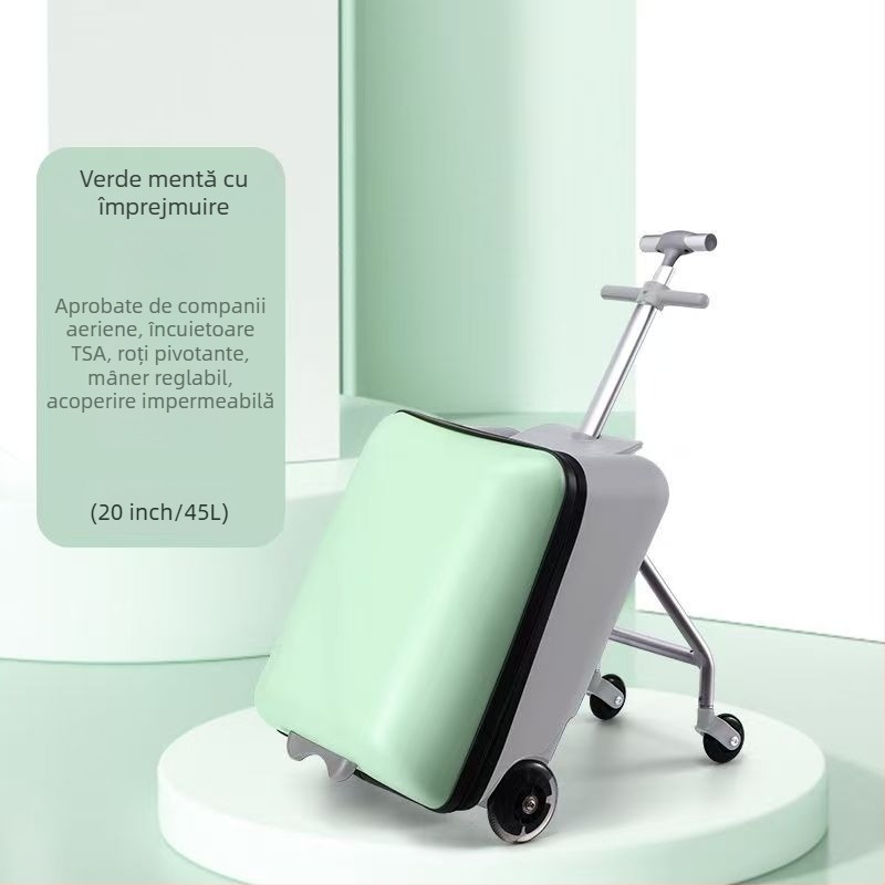 Valiză pentru copii demontabilă cu funcție de șezut, unisex, roți universale, greutate aproximativ 3–5 kg