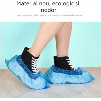Acoperitoare de pantofi de unică folosință, cu grosime mărită – protecție împotriva prafului, impermeabile și antiderapante, din plastic, rezistente.