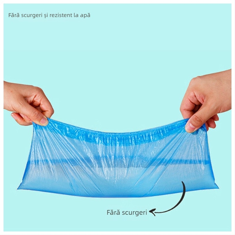 Acoperitoare de pantofi de unică folosință, cu grosime mărită – protecție împotriva prafului, impermeabile și antiderapante, din plastic, rezistente.