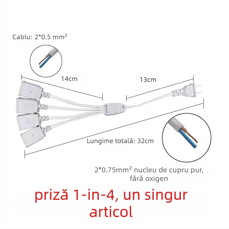 Cutie impermeabilă de supraveghere 220V, repartitor 1 la 4 pentru modem/router