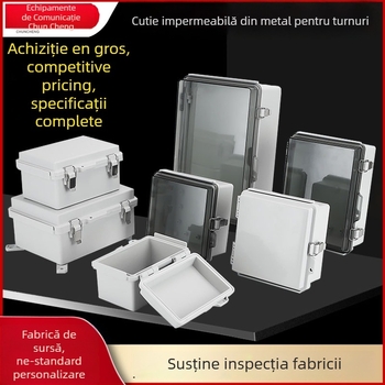 Cutie de distribuție din plastic, impermeabilă pentru exterior, cu 4 circuite, configurație pe 1 rând, protecție IP67, carcasă ABS și capac PC, montare cu șuruburi