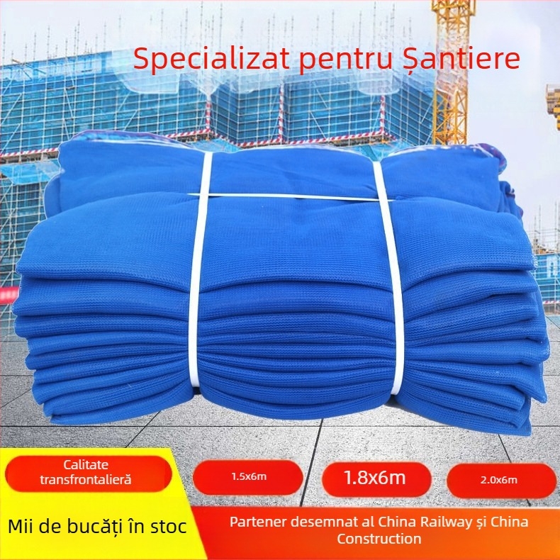 Plasă de protecție pentru construcții pentru schele — ignifugă, anti-praf, anti-cădere, pentru șantiere, personalizare disponibilă