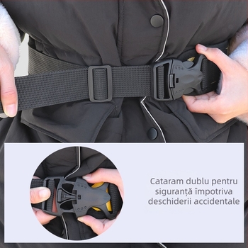 Centură de siguranță pentru copil la bicicletă, cu curele din poliester, funie de siguranță 50 cm, tip: centură de siguranță