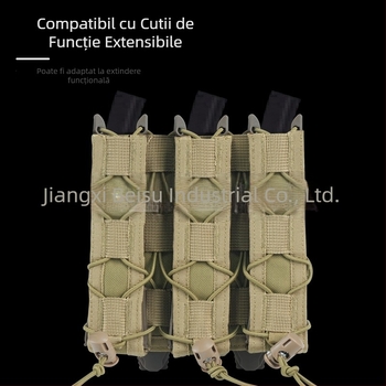 Sac tactică în stil tigru, montură MOLLE, sistem de acces rapid, adaptor 9 mm, nailon mat