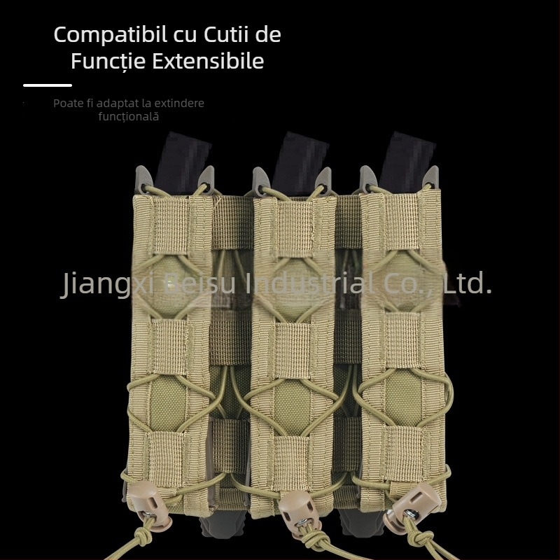 Sac tactică în stil tigru, montură MOLLE, sistem de acces rapid, adaptor 9 mm, nailon mat
